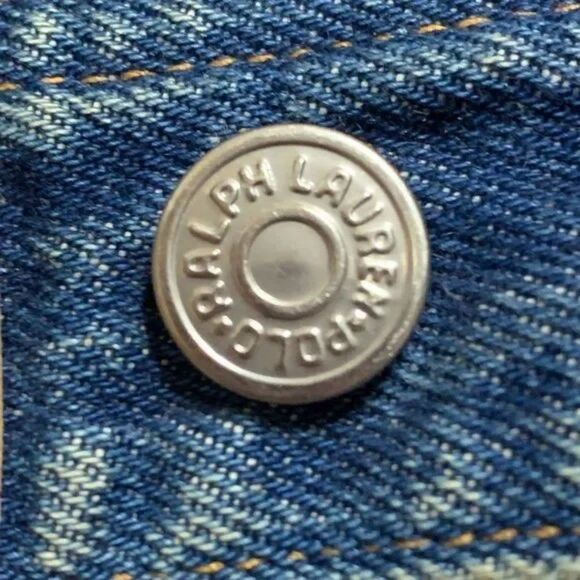 Vintage Ralph Lauren Denim Polo Country Denim Hoodie Sweater Trucker Jacket Sz M - Picture 4 of 13